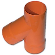 Тройник для двустенных труб, 45 град., полипропилен, д.200мм Тройник для двустенных труб, 45 град., полипропилен, д.200мм