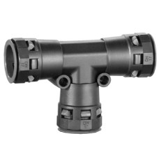 Тройник DN 36/36/36 мм, полиамид, цвет черный Тройник DN 36/36/36 мм, полиамид, цвет черный