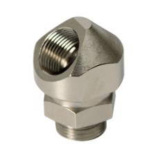 Поворотный адаптер 45° M32x1,5, IP68/IP67, никелироованная латунь