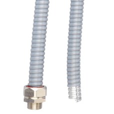 Металлорукав DN 40мм в герметичной ПВХ изоляции, Dвн 40,0 мм, Dнар 46,0, 25 м, цвет серый Металлорукав DN 40мм в герметичной ПВХ изоляции, Dвн 40,0 мм, Dнар 46,0, 25 м, цвет серый