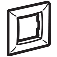 Рамка на 2 модуля (одноместная), черная