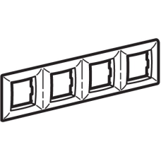 Рамка на 2+2+2+2 модуля (четырехместная), белая, RAL9010