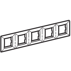 Рамка на 2+2+2+2+2 модуля (пятиместная), черная