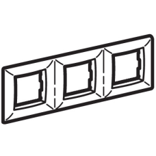 Рамка на 2+2+2 модуля (трехместная), черная