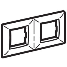 Рамка на 2+2 модуля (двухместная), белая, RAL9010