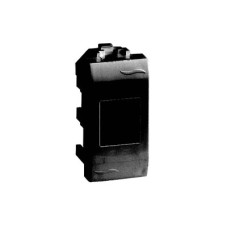 Компьютерная розетка RJ-45, кат.5E (экранированная, разъем AMP), черная, 1мод.