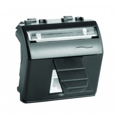 Ком.роз. RJ45 кат.5e, Brava, черн., 2мод