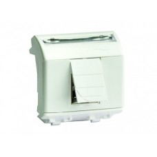 Ком.роз. RJ45 кат.5e экран., 8P8C, Brava, белая, 2мод