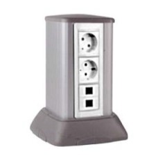 Миниколонна алюминиевая, 0.25м, цвет белый