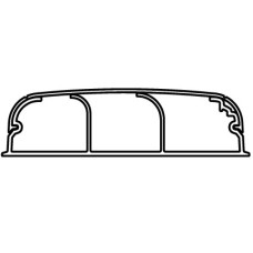 Кабель-канал плинтусного типа 70х22 мм, трехсекционный, с крышкой