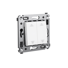 Выключатель двухклавишный в стену, "Avanti", "Белое облако"