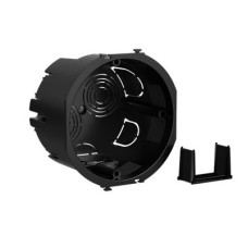 Подрозеточная коробка для сплошных стен, черная, под 2 модуля