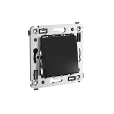 Выключатель одноклавишный в стену, "Avanti", "Черный квадрат"