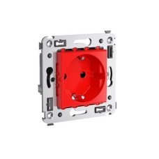 Розетка в стену, 2P+E, с з/ш, "Avanti", "Красный квадрат" Розетка в стену, 2P+E, с з/ш, "Avanti", "Красный квадрат"