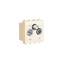Розетка TV-FM-SAT модульная, "Avanti", "Ванильная дымка", 2 модуля Розетка TV-FM-SAT модульная, "Avanti", "Ванильная дымка", 2 модуля