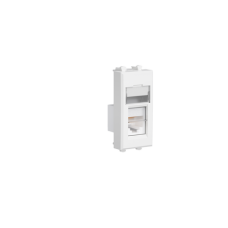 Компьютерная розетка RJ-45 модульная, кат.5е экран, "Avanti", "Белое облако", 1 модуль