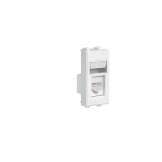 Компьютерная розетка RJ-45 модульная, кат.5е, "Avanti", "Белое облако", 1 модуль