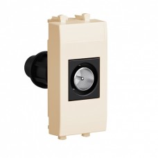 Розетка TV проходная модульная, "Avanti", "Ванильная дымка", 1 модуль Розетка TV проходная модульная, "Avanti", "Ванильная дымка", 1 модуль