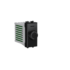 Диммер поворотный модульный, "Avanti", "Черный квадрат", 1 модуль