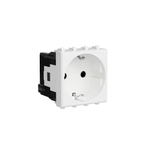 Розетка модульная, 2P+E, с з/ш, "Avanti", "Белое облако", 2 модуля