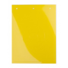 Табличка полужесткая для маркировки кнопок аварийного останова. ПВХ. Желтая.