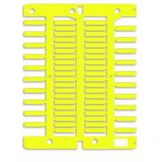 Маркировка для провода, жесткая, для трубочек. 4х18мм. Желтая