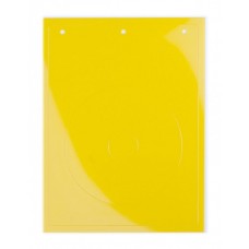 Табличка полужесткая для маркировки кнопок аварийного останова. ПВХ. Желтая.