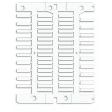 Маркировка для провода, жесткая, для трубочек. 4х18мм. Белая