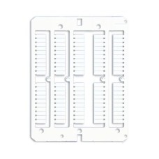 Маркировка для клемм ДКС, жесткая, 4х10мм. Период 4мм. Белая
