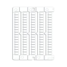 Маркировка для клемм, жесткая, 5х10мм. Период 6мм. Белая