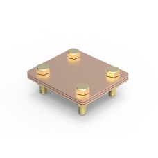 Соединитель полоса - полоса, 100х100 мм,медь