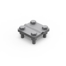 Соединитель пруток - полоса, 57х80 мм