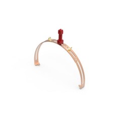 Коньк.рег. зажим с пласт. держ., медь