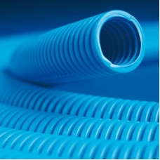 Труба ППЛ гибкая гофр. д.16мм, тяжёлая без протяжки, 100м, цвет синий
