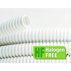 Труба ПЛЛ гибкая гофр. не содержит галогенов д.16мм, ПВ-0, с протяжкой,100м, цвет белый