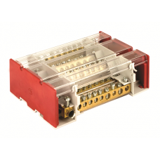 Блок распределительный на DIN рейку c выносной клеммой 4р 160А, 7х7мм 1х8мм 1х9мм 1х12мм