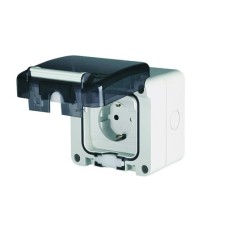 Розетка настенная. Защита IP66 с вставленной вилкой