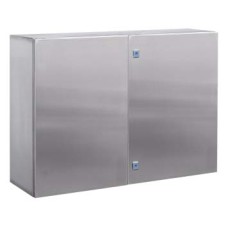 Навесной шкаф CE из нержавеющей стали (AISI 304), двухдверный, 1400 x 1000 x 300мм, с фланцем Навесной шкаф CE из нержавеющей стали (AISI 304), двухдверный, 1400 x 1000 x 300мм, с фланцем