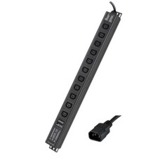 Блок распределения питания 0U 10A с защитой и индикацией Вых11ХС13 Вх:С14Х2м