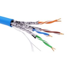 Информационный кабель экранированый U/FTP 4х2 CAT6A, LSZH, синий