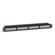 Патч-панель 19",1U,CAT6A, 24 порта RJ45, экранированная