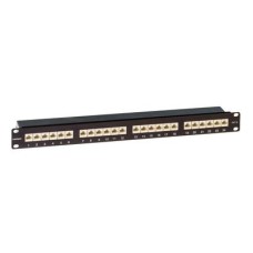 Патч-панель 19",1U,CAT6, 24 порта RJ45, экранированная