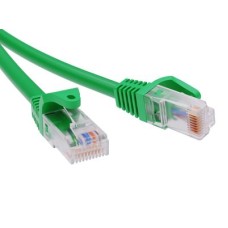 Патч-корд неэкранированный CAT5E U/UTP 4х2, LSZH, зелёный, 10.0м