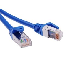 Патч-корд экранированный CAT6 F/UTP 4х2, LSZH, синий, 1.5м