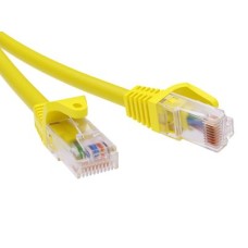 Патч-корд неэкранированный CAT6 U/UTP 4х2, LSZH, желтый, 10.0м