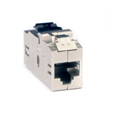 Модуль Keystone RJ45 CAT6 проходной экранированный, серебристый