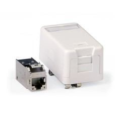 Инф розетка на DIN рейку CAT6A Keystone