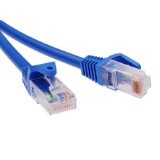 Патч-корд неэкранированный CAT5E U/UTP 4х2, LSZH, синий, 3.0м