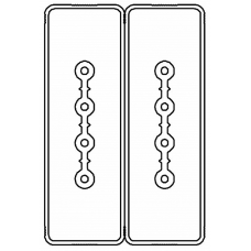 Секция прямая шинопровод 1+1 точек отвода L=1000мм Cu 4P+4P 40A
