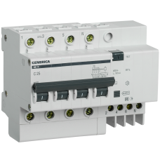 Диф.автомат АД14 4Р 25А 100мА GENERICA Диф.автомат АД14 4Р 25А 100мА GENERICA